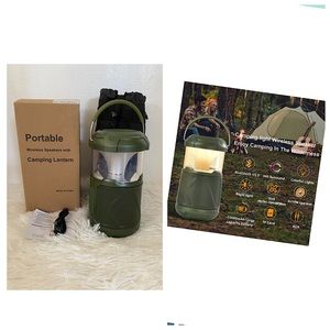 Portable Bluetooth Speakers LED Atmosphere Camping LightsOutdoor,IPX6 Waterproof